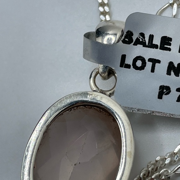 New! Rose Quartz on Sterling Chain! - Picture 4 of 4